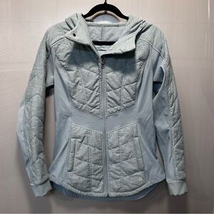 The North Face Pseudio Light Blue Quilted Hybrid Jacket Size Small